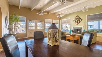 Riverstone clubhouse with plenty of lounging area and ceiling fans throughout